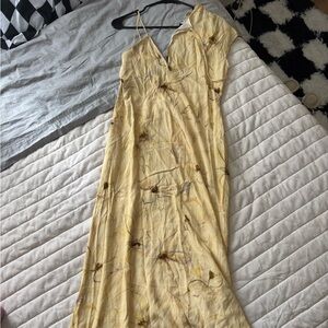 Zara Cream Maxi Slip Dress